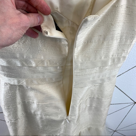 ABS Collection By Allen Schwartz 100% Silk Strapless Dress Size 2 - Picture 3 of 12